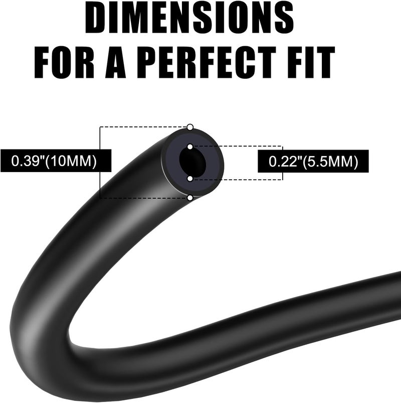 AloneGoer 5.5mm Fuel Line 1/5 Inch Gas Tube Fuel Hose 5 Feet for ATV Quad Pit Dirt Bike Go Kart Moped Pocket Bike Motorcycle Parts with 10pcs Clamps - Image 3